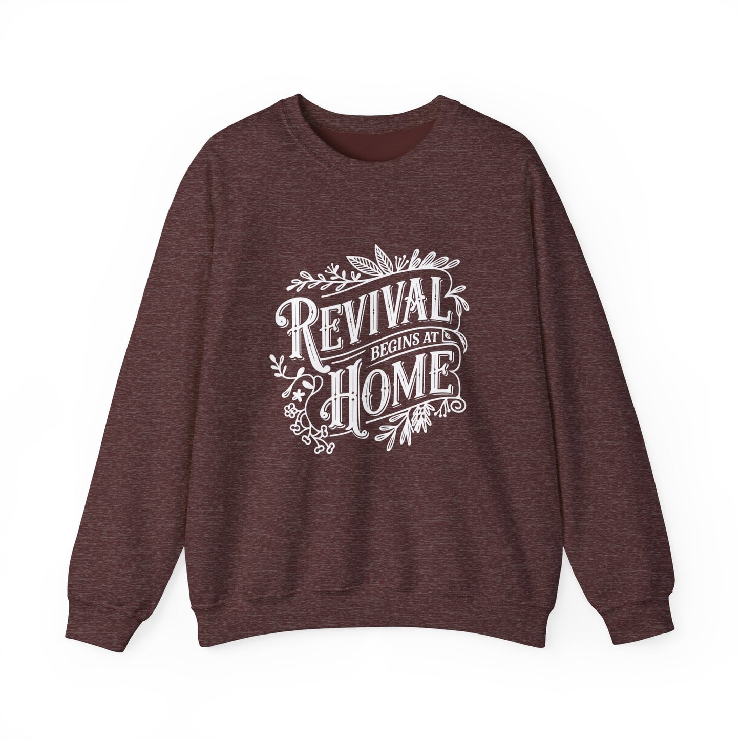 Revival Begins At Home Color Crewneck Sweatshirt