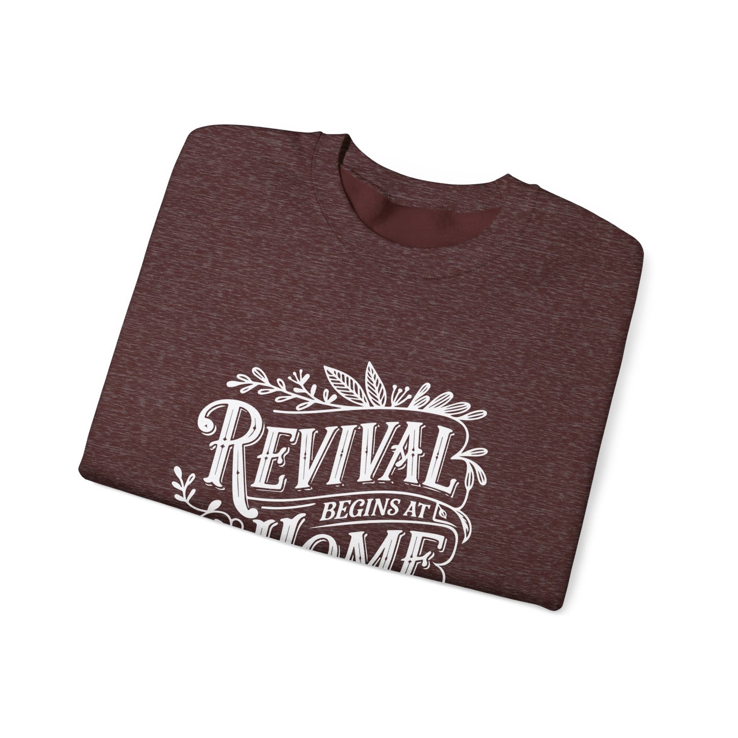 Revival Begins At Home Color Crewneck Sweatshirt