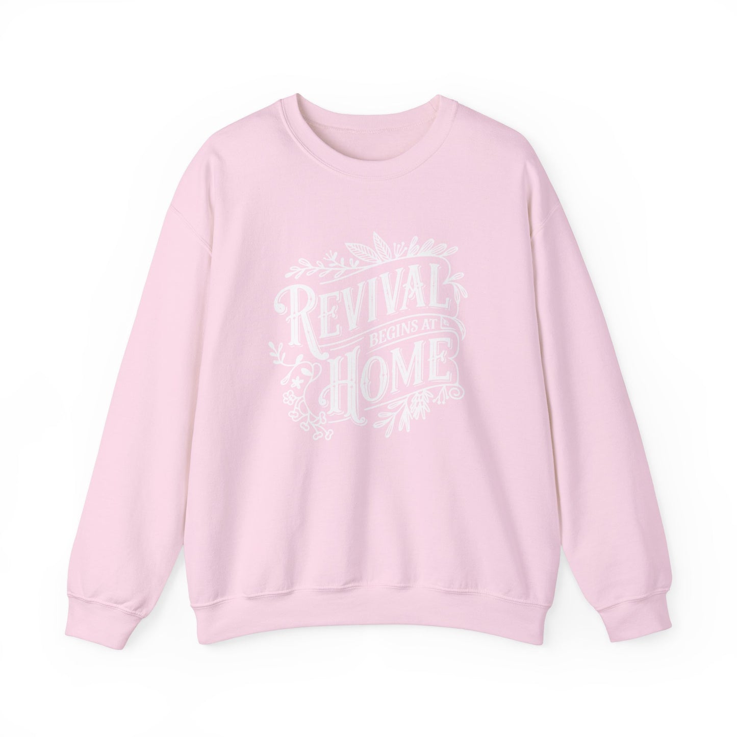 Revival Begins At Home Color Crewneck Sweatshirt