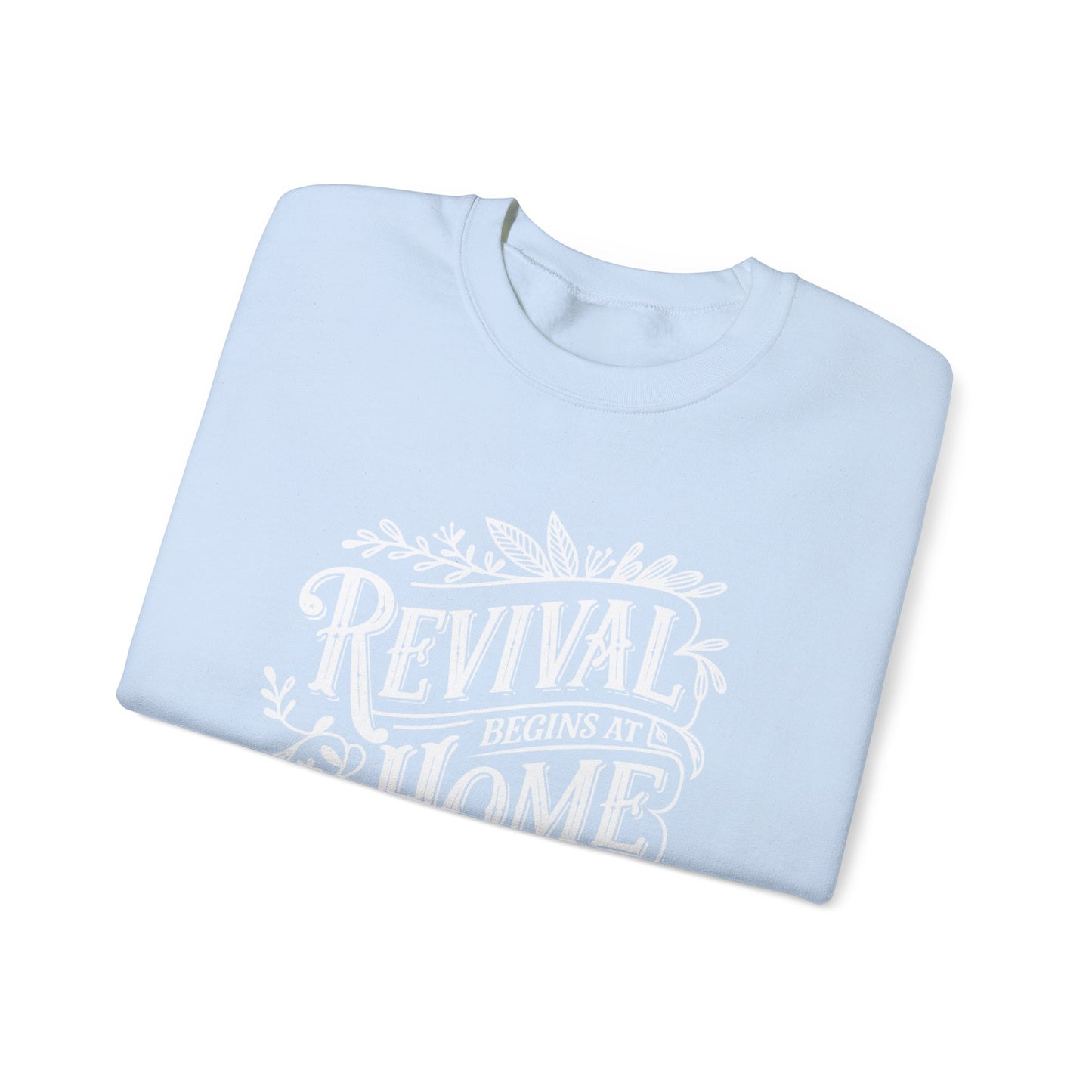 Revival Begins At Home Color Crewneck Sweatshirt