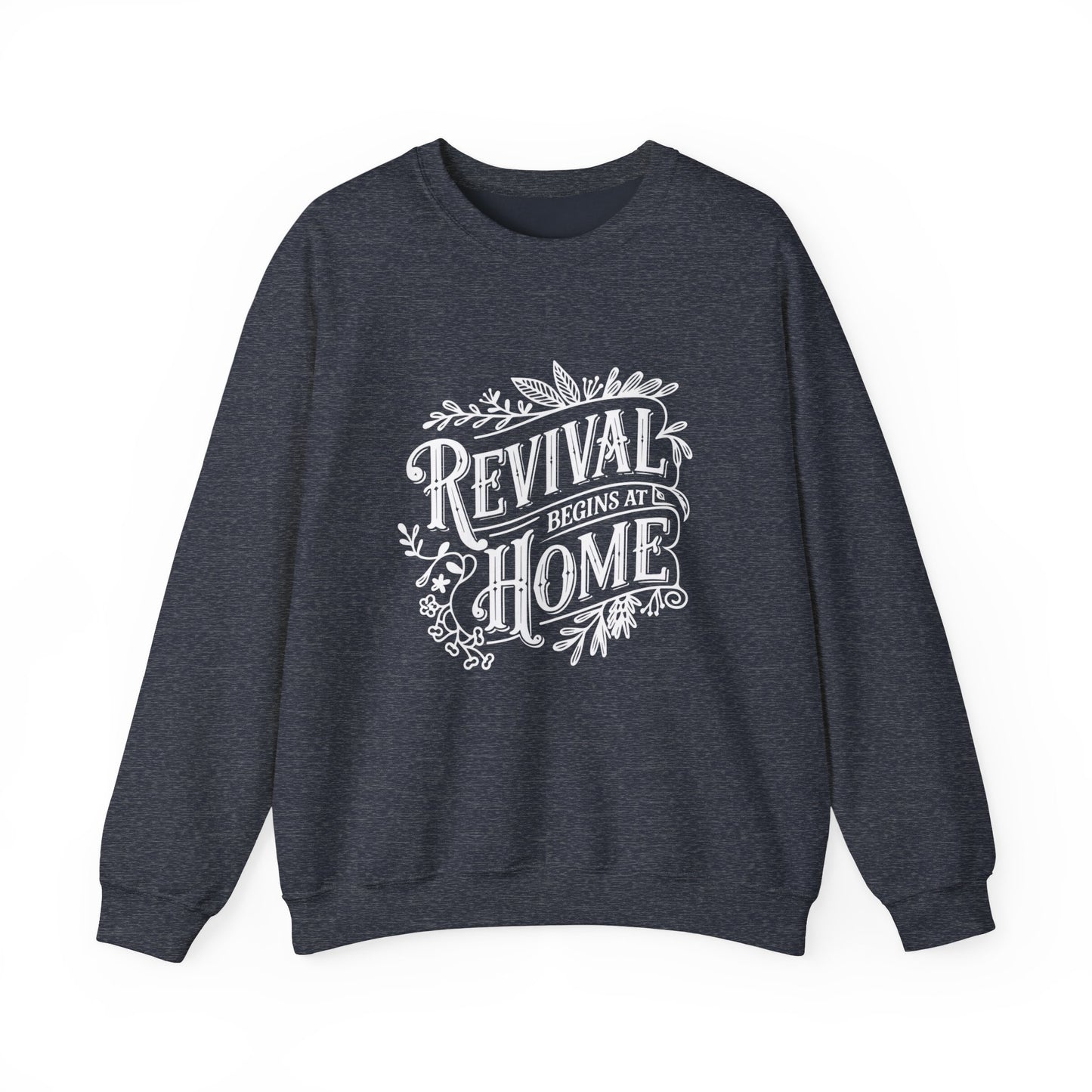 Revival Begins At Home Color Crewneck Sweatshirt