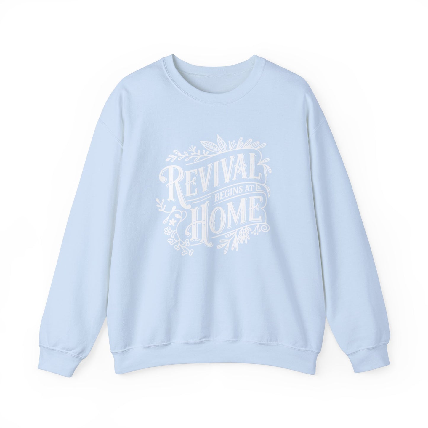 Revival Begins At Home Color Crewneck Sweatshirt
