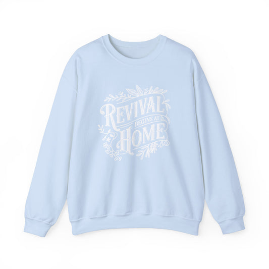 Revival Begins At Home Color Crewneck Sweatshirt
