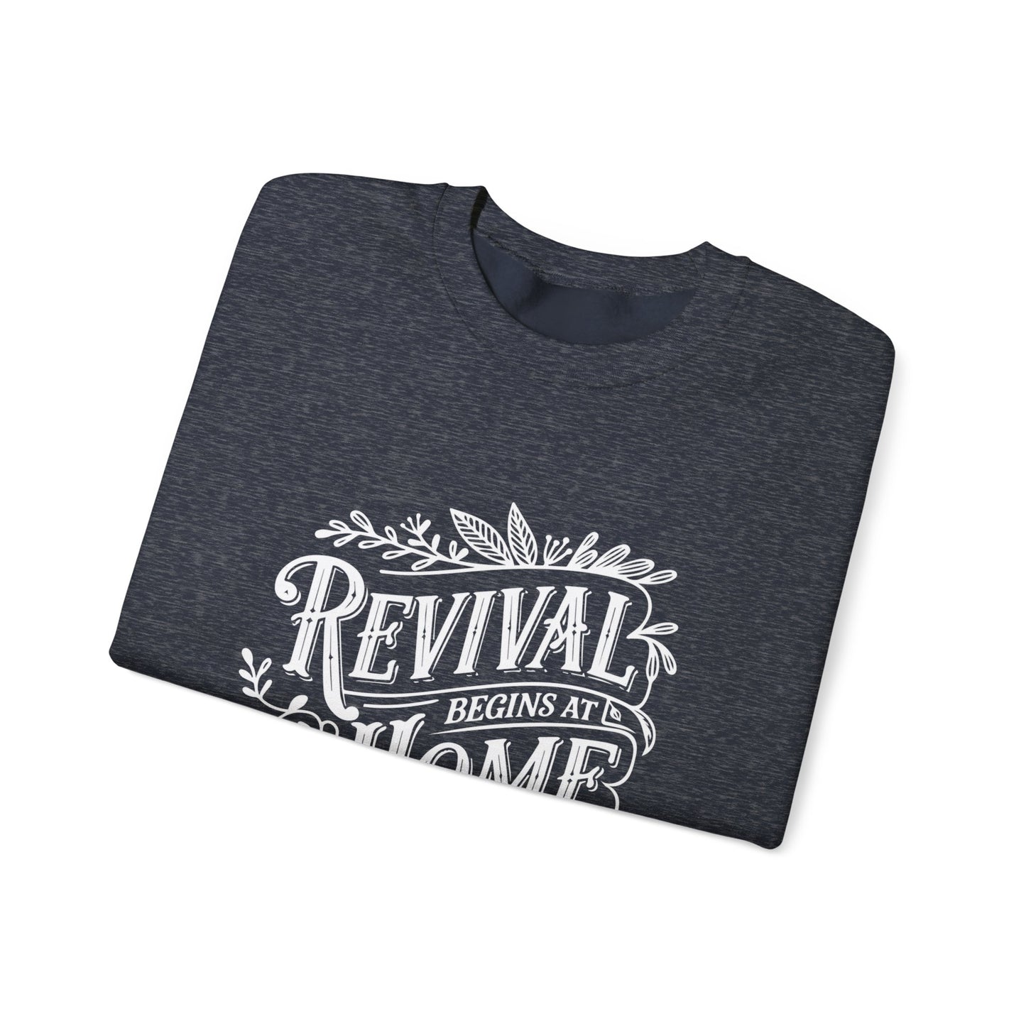 Revival Begins At Home Color Crewneck Sweatshirt