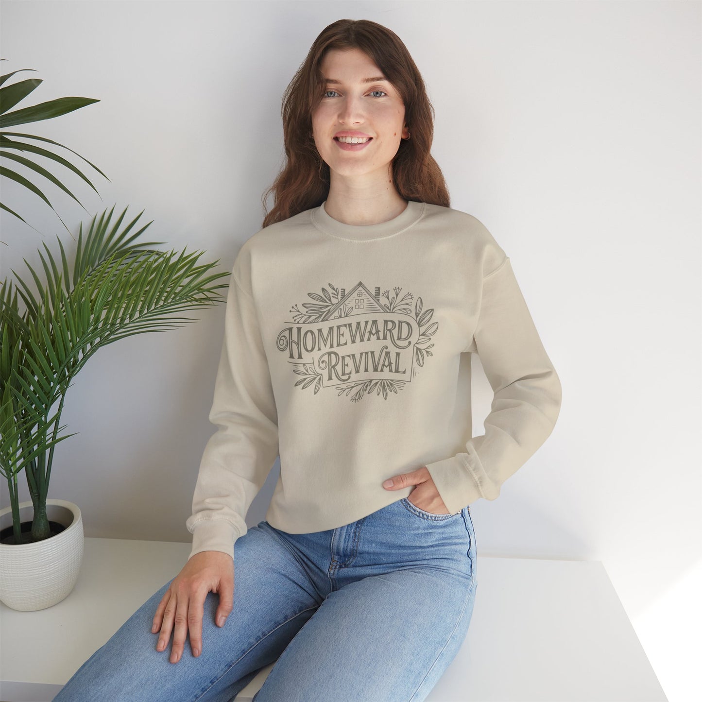 Homeward Revival Natural Crewneck Sweatshirt