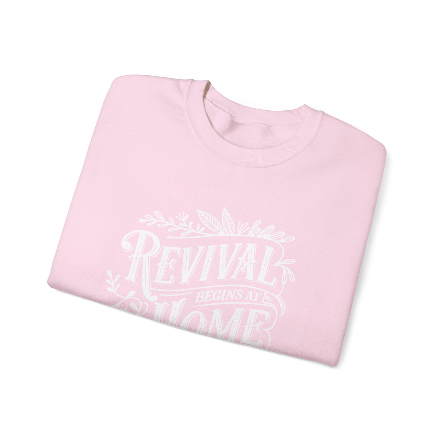 Revival Begins At Home Color Crewneck Sweatshirt