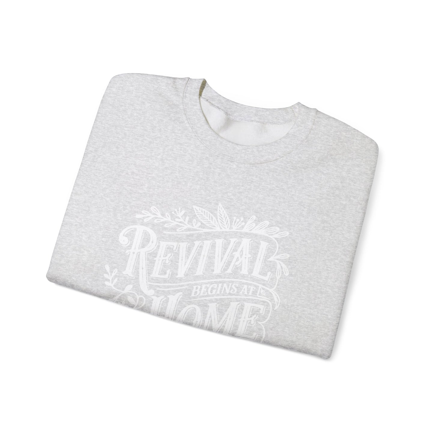 Revival Begins At Home Color Crewneck Sweatshirt